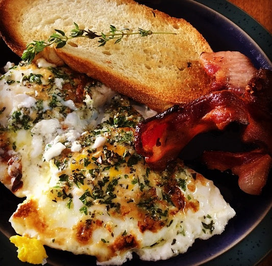 Herbed Cream Baked Eggs